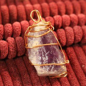 Hand Wrapped Amethyst Pendant